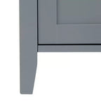 Meuble Colonne de Rangement Linge de Maison en Bois Style Mid-Century Moderne Gris - Elegant Home Fashions