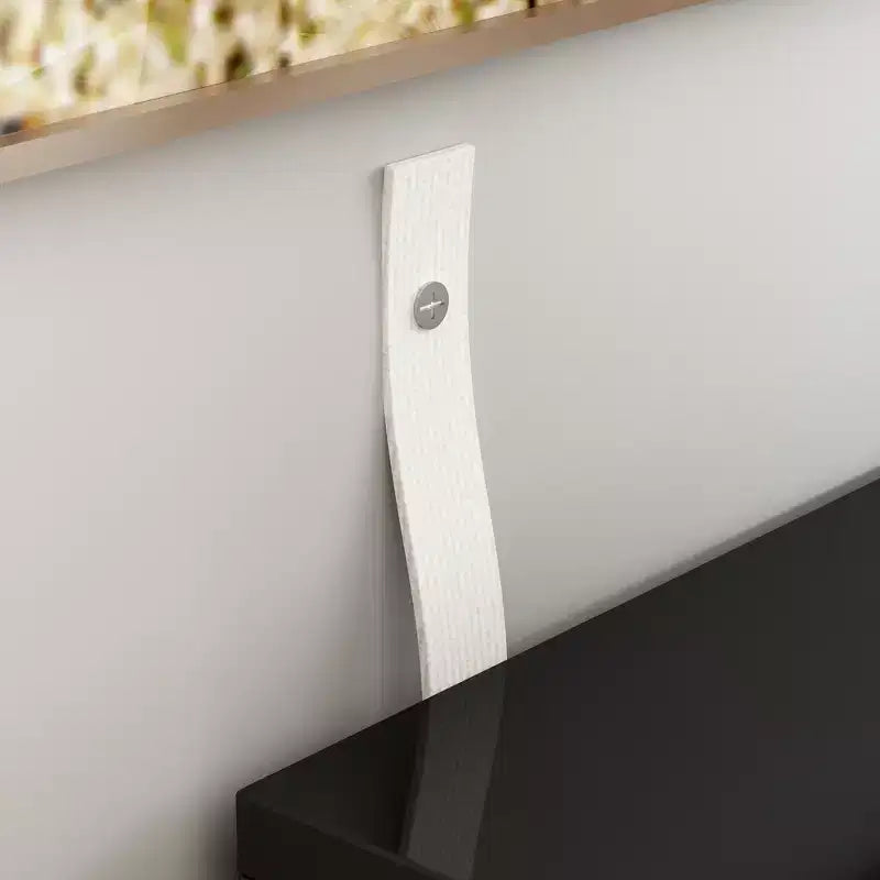 Commode à 5 tiroirs laquée brillante avec poignée dissimulée et éclairage sous-jacent