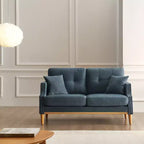 GDFStudio Camain 56.7 Waterproof Button Tufted 2 Seater Sofa with Wood Legs