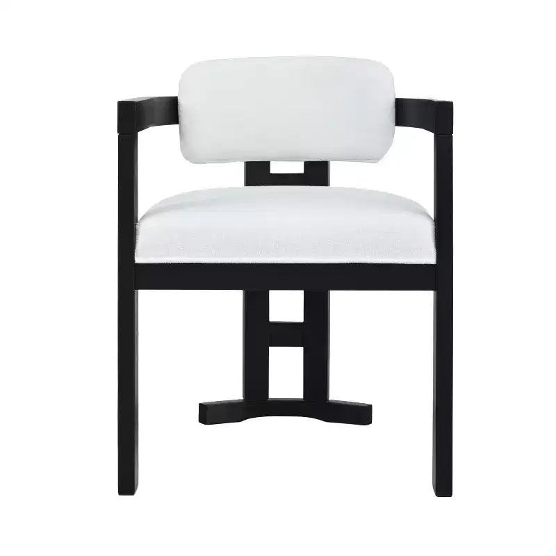 Chaise de salle à manger rembourrée Luna en bouleau moderne (ensemble de 4)