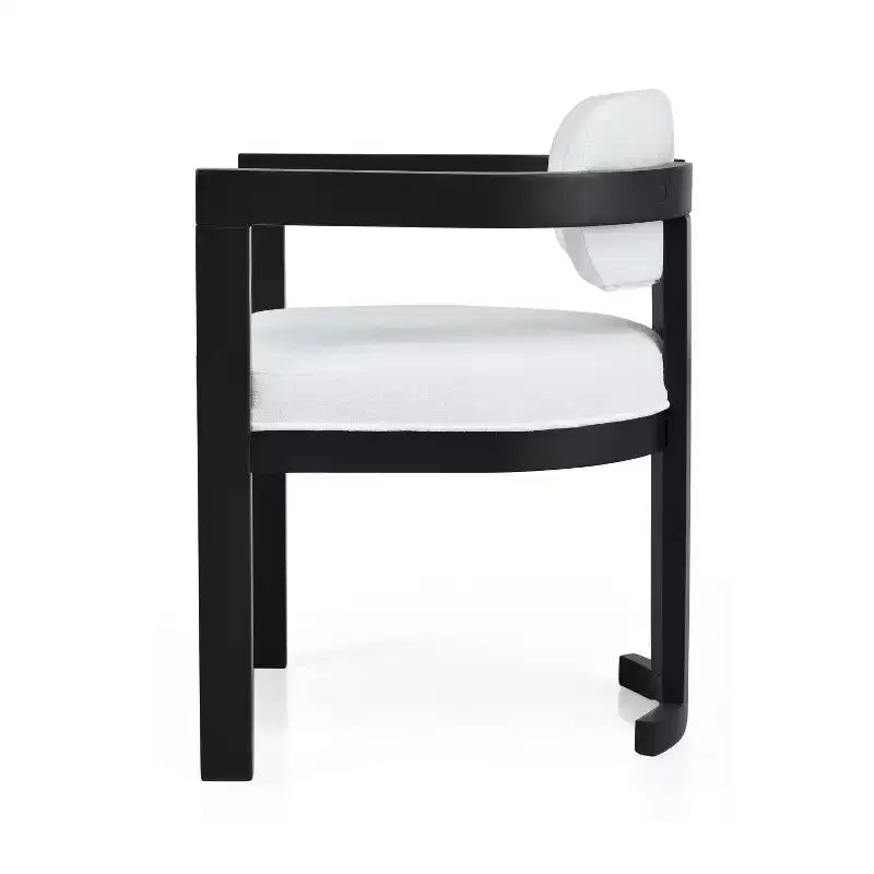 Chaise de salle à manger rembourrée Luna en bouleau moderne (ensemble de 4)