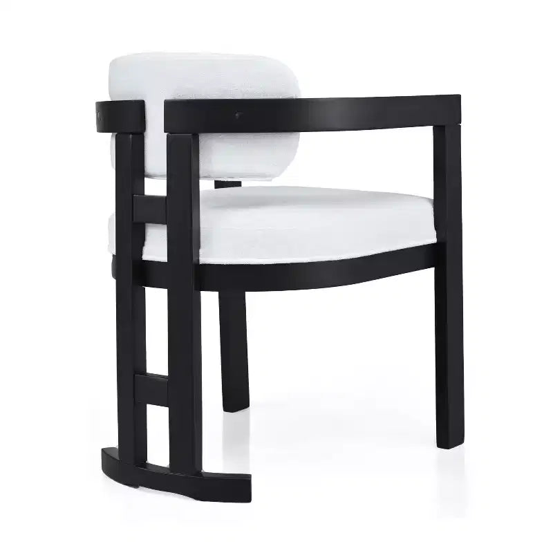 Chaise de salle à manger rembourrée Luna en bouleau moderne (ensemble de 4)