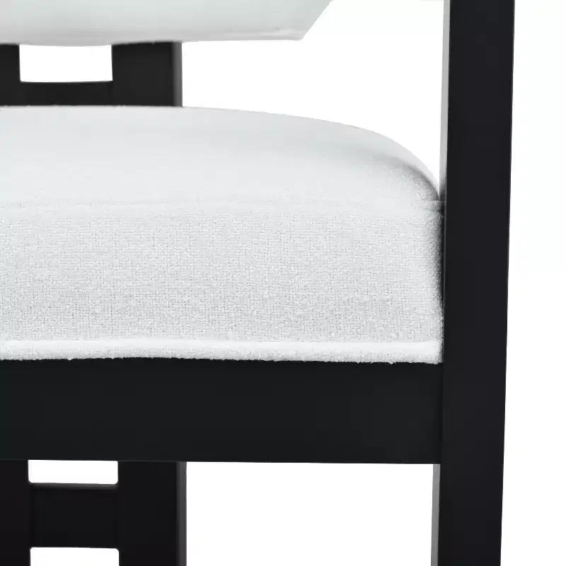 Chaise de salle à manger rembourrée Luna en bouleau moderne (ensemble de 4)