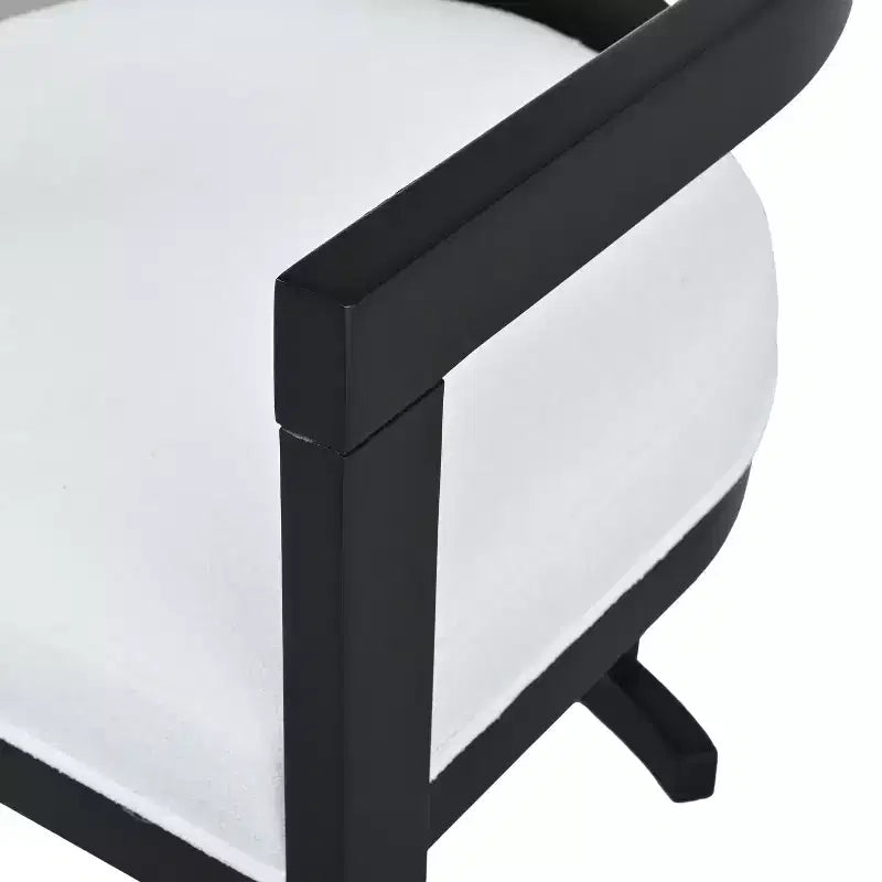 Chaise de salle à manger rembourrée Luna en bouleau moderne (ensemble de 4)