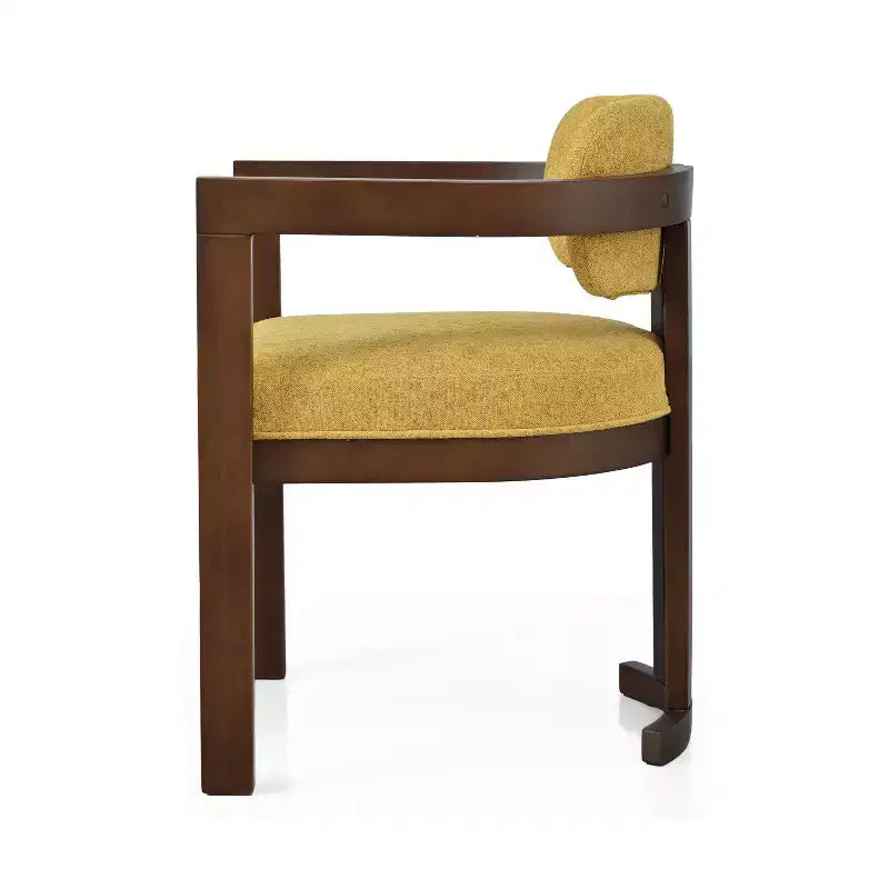 Chaise de salle à manger rembourrée Luna en bouleau moderne (ensemble de 4)