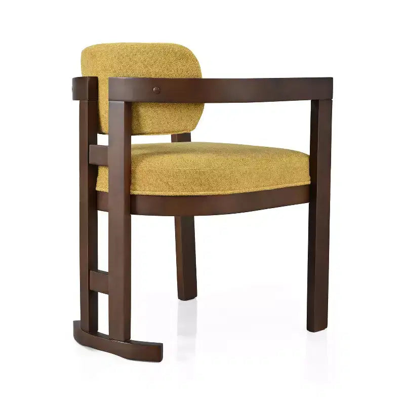 Chaise de salle à manger rembourrée Luna en bouleau moderne (ensemble de 4)
