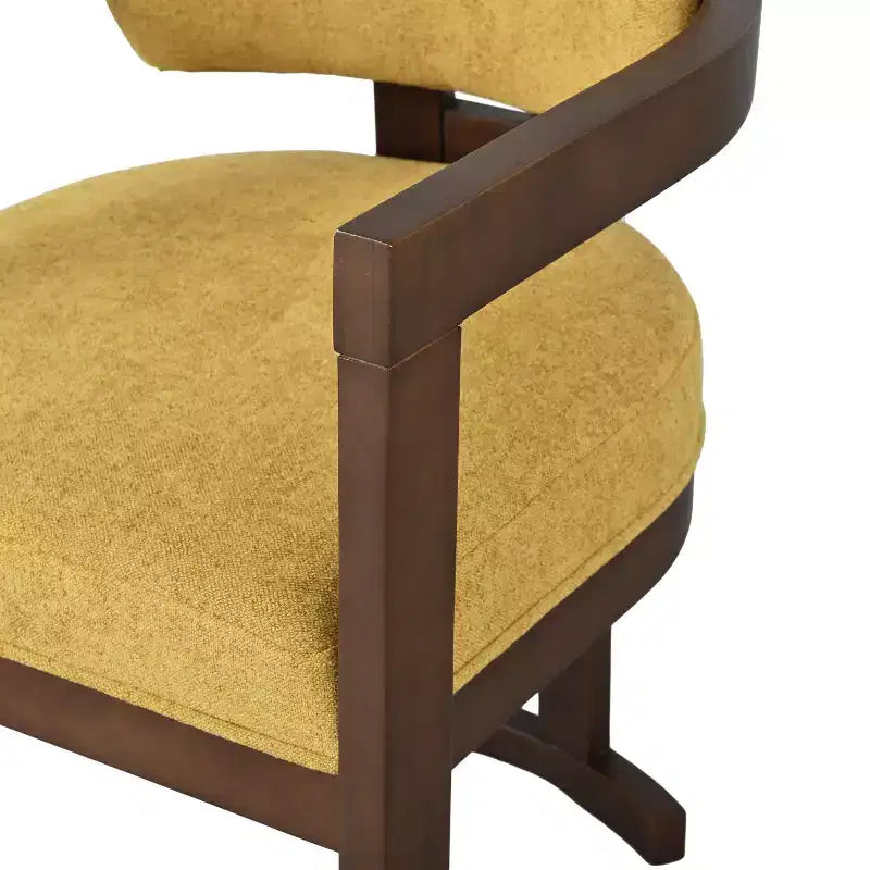 Chaise de salle à manger rembourrée Luna en bouleau moderne (ensemble de 4)