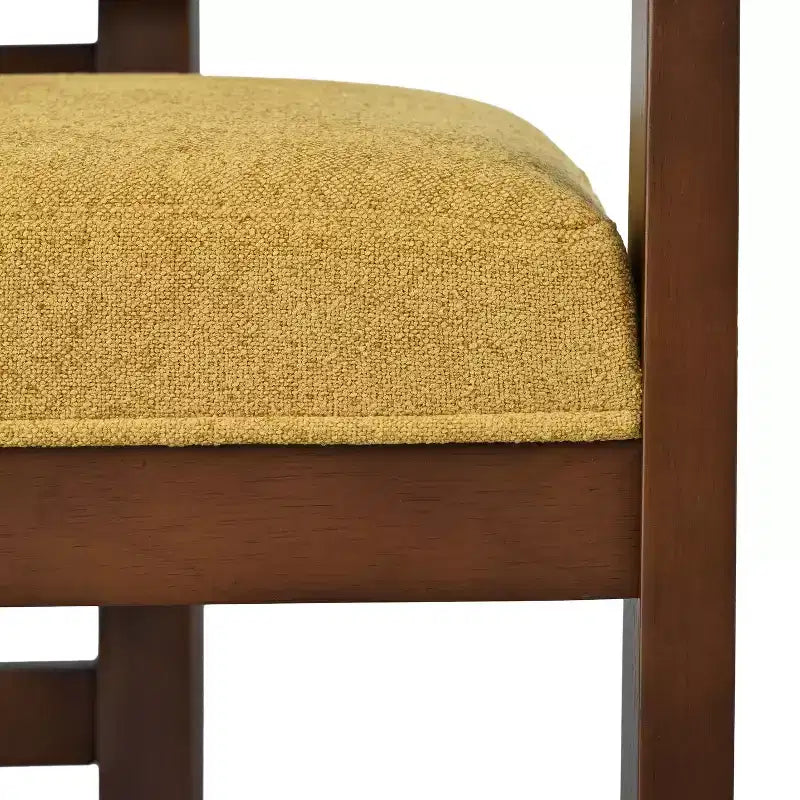 Chaise de salle à manger rembourrée Luna en bouleau moderne (ensemble de 4)