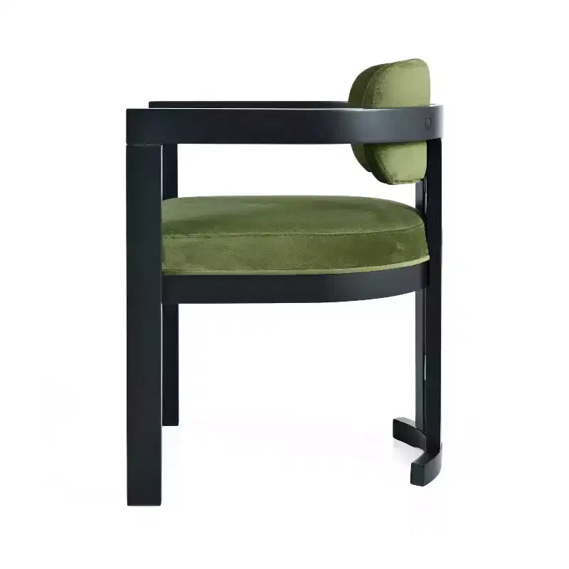 Chaise de salle à manger rembourrée Luna en bouleau moderne (ensemble de 4)