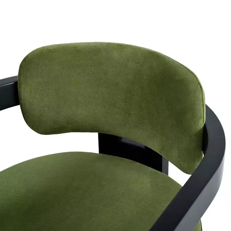 Chaise de salle à manger rembourrée Luna en bouleau moderne (ensemble de 4)