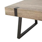 Table basse industrielle 43W avec plateau épais, Gris Canyon - ModernLuxe