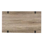 Table basse industrielle 43W avec plateau épais, Gris Canyon - ModernLuxe
