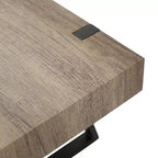 Table basse industrielle 43W avec plateau épais, Gris Canyon - ModernLuxe
