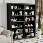 Meuble d'appoint en bois 36x31x16 avec étagère réglable Meuble de rangement sans porte Noir