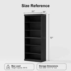 Meuble d'appoint en bois 36x31x16 avec étagère réglable Meuble de rangement sans porte Noir