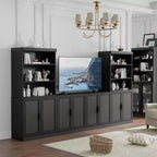 Meuble d'appoint en bois 36x31x16 avec étagère réglable Meuble de rangement sans porte Noir