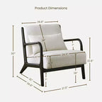 Fauteuil d'appoint Eterna de style moderne du milieu du siècle avec coussin lombaire amovible