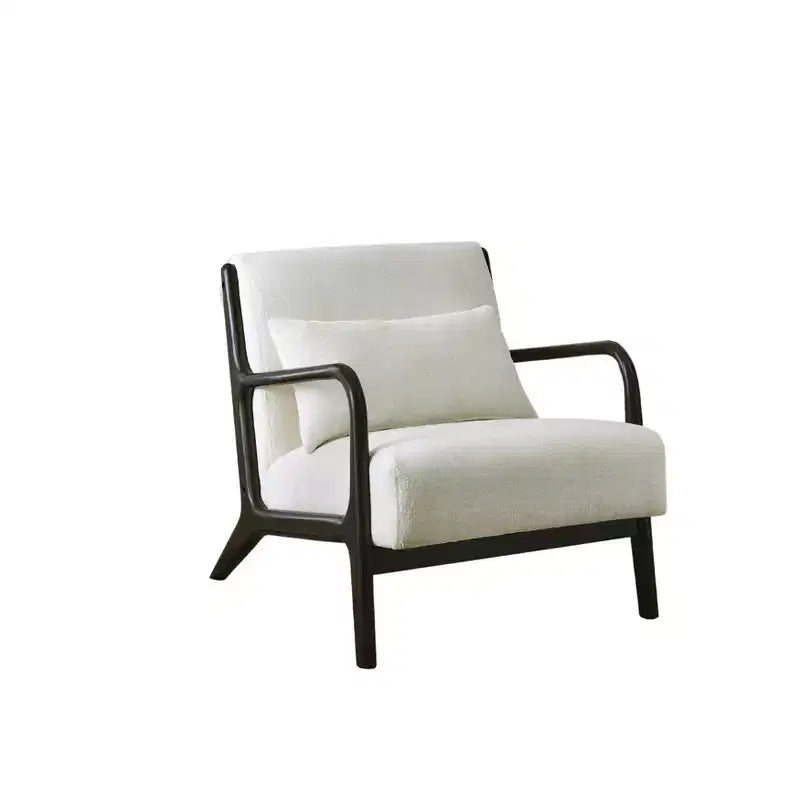 Fauteuil d'appoint Eterna de style moderne du milieu du siècle avec coussin lombaire amovible