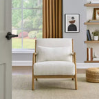 Fauteuil d'appoint Eterna de style moderne du milieu du siècle avec coussin lombaire amovible