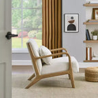 Fauteuil d'appoint Eterna de style moderne du milieu du siècle avec coussin lombaire amovible