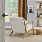 Fauteuil d'appoint Eterna de style moderne du milieu du siècle avec coussin lombaire amovible