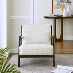 Fauteuil d'appoint Eterna de style moderne du milieu du siècle avec coussin lombaire amovible
