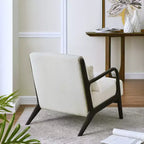 Fauteuil d'appoint Eterna de style moderne du milieu du siècle avec coussin lombaire amovible