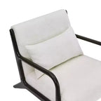 Fauteuil d'appoint Eterna de style moderne du milieu du siècle avec coussin lombaire amovible