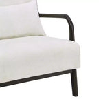 Fauteuil d'appoint Eterna de style moderne du milieu du siècle avec coussin lombaire amovible