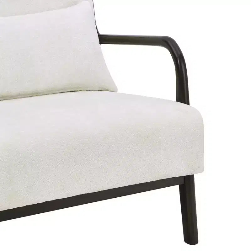 Fauteuil d'appoint Eterna de style moderne du milieu du siècle avec coussin lombaire amovible