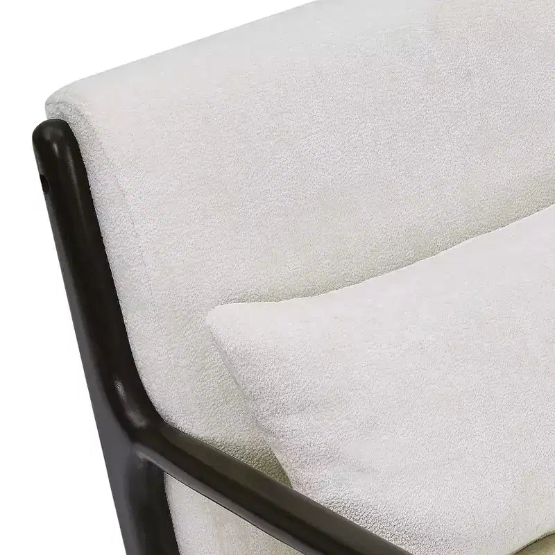 Fauteuil d'appoint Eterna de style moderne du milieu du siècle avec coussin lombaire amovible