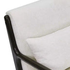 Fauteuil d'appoint Eterna de style moderne du milieu du siècle avec coussin lombaire amovible