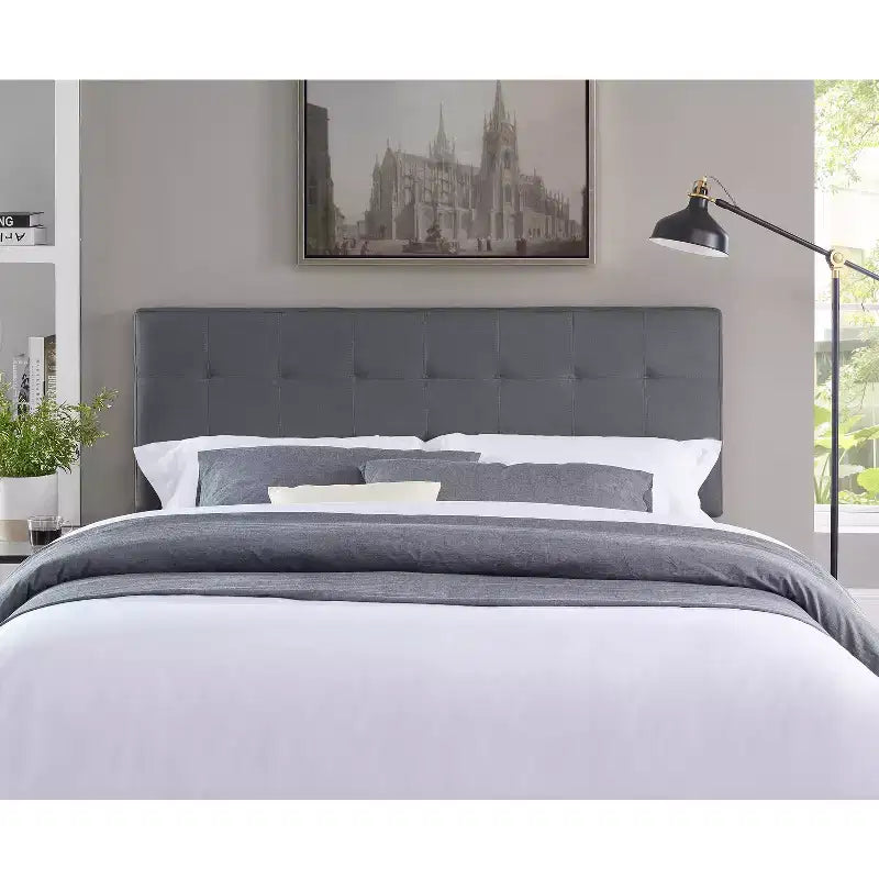 Tête de lit capitonnée carrée pour lit queen size