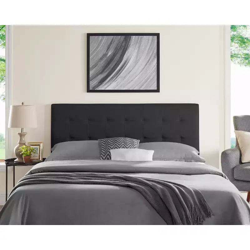 Tête de lit capitonnée carrée pour lit queen size