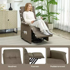 Fauteuil inclinable électrique releveur avec télécommande, poches latérales, ressorts ensachés, dossier capitonné, montage rapide