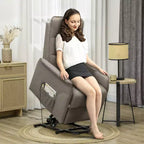 Fauteuil inclinable électrique releveur avec télécommande, poches latérales, ressorts ensachés, dossier capitonné, montage rapide