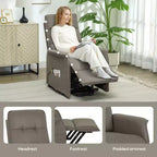 Fauteuil inclinable électrique releveur avec télécommande, poches latérales, ressorts ensachés, dossier capitonné, montage rapide