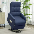 Fauteuil inclinable électrique releveur avec télécommande, poches latérales, ressorts ensachés, dossier capitonné, montage rapide