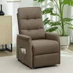 Fauteuil inclinable électrique releveur avec télécommande, poches latérales, ressorts ensachés, dossier capitonné, montage rapide