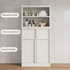 Meuble de salle de bain avec portes et tiroirs, meuble de rangement sur pied, meuble de rangement haut pour salle de bain, salon, cuisine, garde-manger