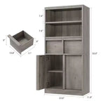 Meuble de salle de bain avec portes et tiroirs, meuble de rangement sur pied, meuble de rangement haut pour salle de bain, salon, cuisine, garde-manger