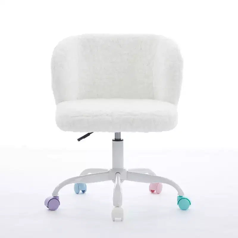 Chaise de Bureau en Velours, Chaise de Bureau avec Base en Métal Doré, Chaise Pivotante à Hauteur Réglable pour Bureau, Maison
