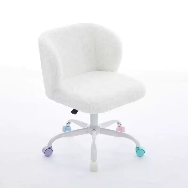 Chaise de Bureau en Velours, Chaise de Bureau avec Base en Métal Doré, Chaise Pivotante à Hauteur Réglable pour Bureau, Maison