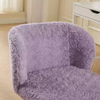 Chaise de Bureau en Velours, Chaise de Bureau avec Base en Métal Doré, Chaise Pivotante à Hauteur Réglable pour Bureau, Maison