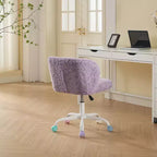 Chaise de Bureau en Velours, Chaise de Bureau avec Base en Métal Doré, Chaise Pivotante à Hauteur Réglable pour Bureau, Maison