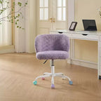 Chaise de Bureau en Velours, Chaise de Bureau avec Base en Métal Doré, Chaise Pivotante à Hauteur Réglable pour Bureau, Maison