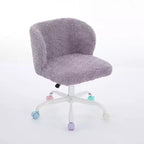 Chaise de Bureau en Velours, Chaise de Bureau avec Base en Métal Doré, Chaise Pivotante à Hauteur Réglable pour Bureau, Maison