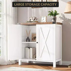 Meuble de rangement de ferme 15,7 x 30 x 31,5, Buffet avec 2 portes et étagères réglables