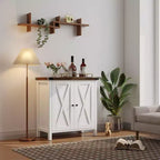 Meuble de rangement de ferme 15,7 x 30 x 31,5, Buffet avec 2 portes et étagères réglables
