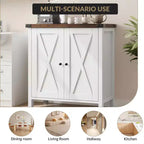 Meuble de rangement de ferme 15,7 x 30 x 31,5, Buffet avec 2 portes et étagères réglables